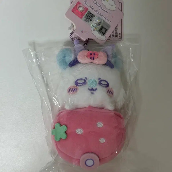 [BUNJANG] Miniso x Chiikawa x Sanrio Collaboration Strawberry Momoiga Kuromi Doll Keychain / 미니소 먼작귀 치이카와 산리오 콜라보 인형 키링 딸기 모몽가 쿠로미