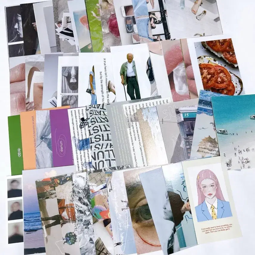 [BUNJANG] Diarium Real Photo Paper + Stickers Set (47 pcs) / 디아리움 실사 종이+스티커 47매