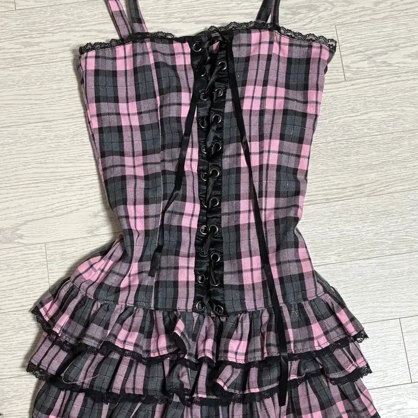 [BUNJANG] Gyaru Gothic Lace Mini Dress / 갸루 고스 레이스미니원피스 트랄랄라깔 마즈깔