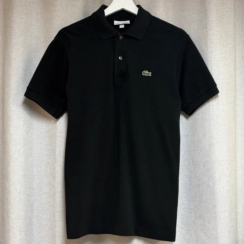[BUNJANG] Lacoste Classic Fit Black Pique Short Sleeve Polo Shirt Size S / 라코스테 클래식핏 블랙 피케 반팔 카라 티셔츠 3 (S)