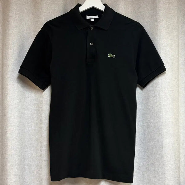 [BUNJANG] Lacoste Classic Fit Black Pique Short Sleeve Polo Shirt Size S / 라코스테 클래식핏 블랙 피케 반팔 카라 티셔츠 3 (S)