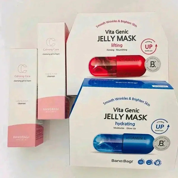 [BUNJANG] Banobagi Jelly Mask & Gel-to-Foam Cleanser Bundle (4 Items) / [4개일괄]바노바기 젤리마스크+젤투폼