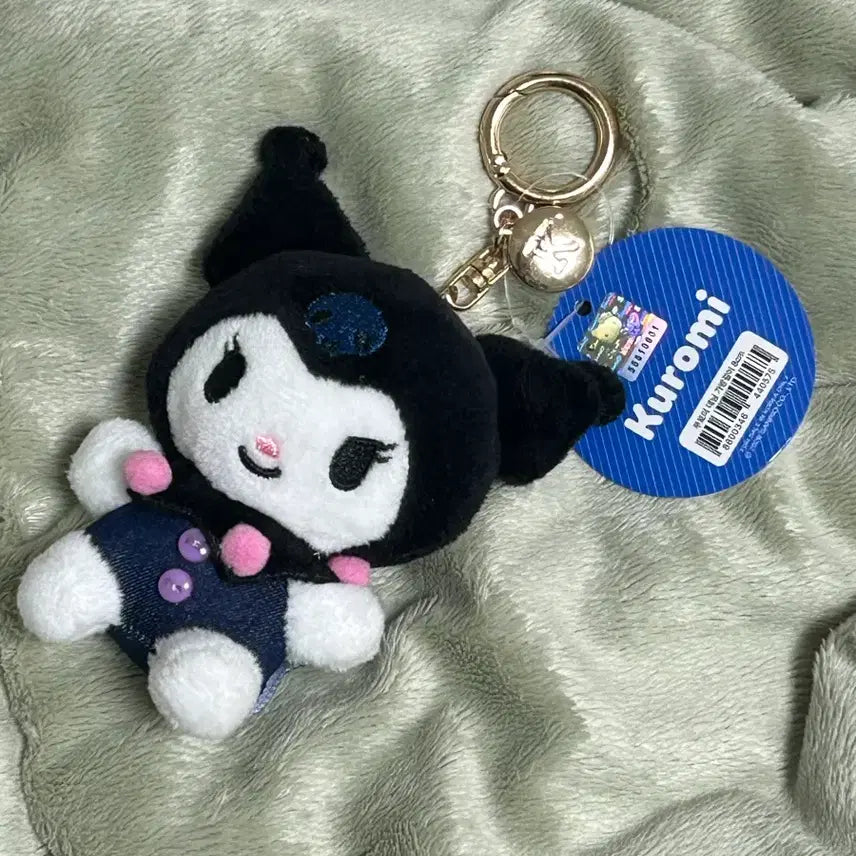 [BUNJANG] Sanrio Kuromi Denim Costume Doll Keyring / 택0,새상품) 산리오 쿠로미 데님 코스튬 인형 키링