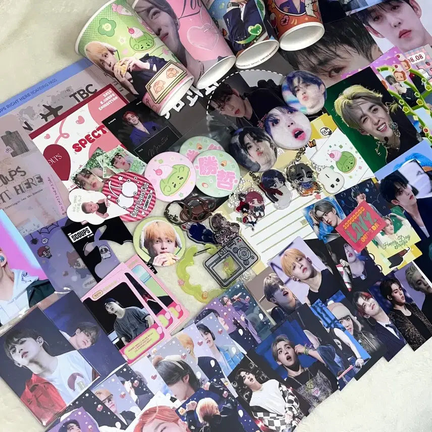 [BUNJANG] SEVENTEEN S.Coups Birthday Cafe Special Goods Bundle / 세븐틴 에스쿱스 생카 특전 생일카페 전시 포카 키링 핀버튼 승철