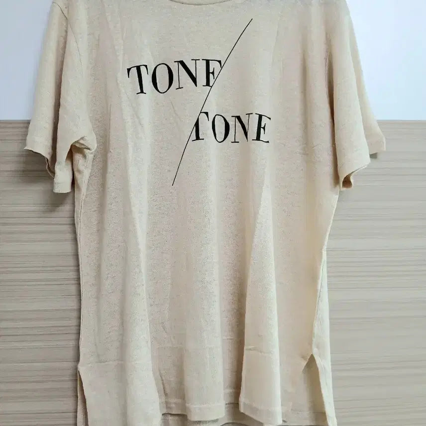 [BUNJANG] Tone & Tone Mute Beige Short-Sleeve T-Shirt / 톤앤톤뮤트 베이지반팔티셔츠