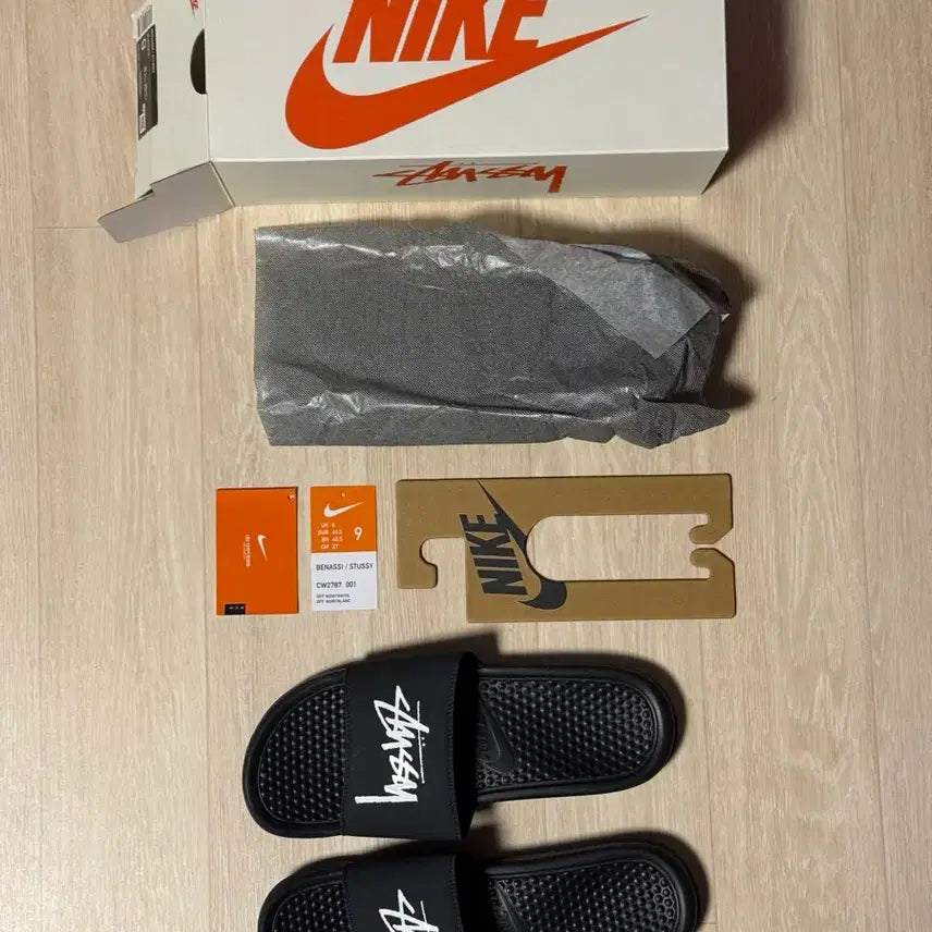 [BUNJANG] Nike x Stussy Benassi Slide Off Noir / 나이키 스투시 베나시 슬라이드 오프 느와르 270