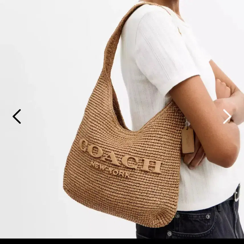 [BUNJANG] Coach Brooklyn Rattan Shoulder Bag / 코치 브룩클린 라탄