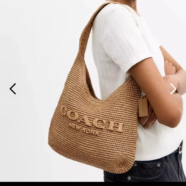 [BUNJANG] Coach Brooklyn Rattan Shoulder Bag / 코치 브룩클린 라탄