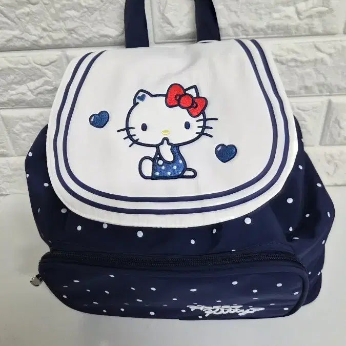 [BUNJANG] Hello Kitty Navy Dot Backpack / 헬로키티 백팩 네이비 도트