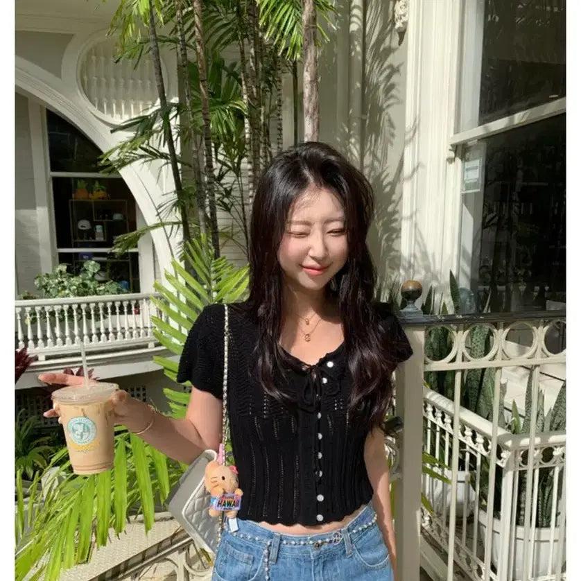 [BUNJANG] Syessye Lumi Cardigan Black / 샵시예 루미 가디건 블랙 택o