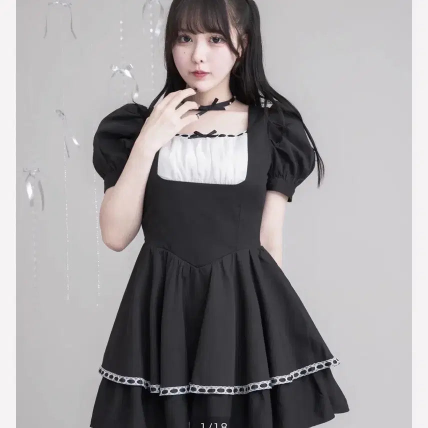 [BUNJANG] Pium Choker Dress / pium 피움 초커 원피스 / 양산형 지뢰계 양지뢰 스나계
