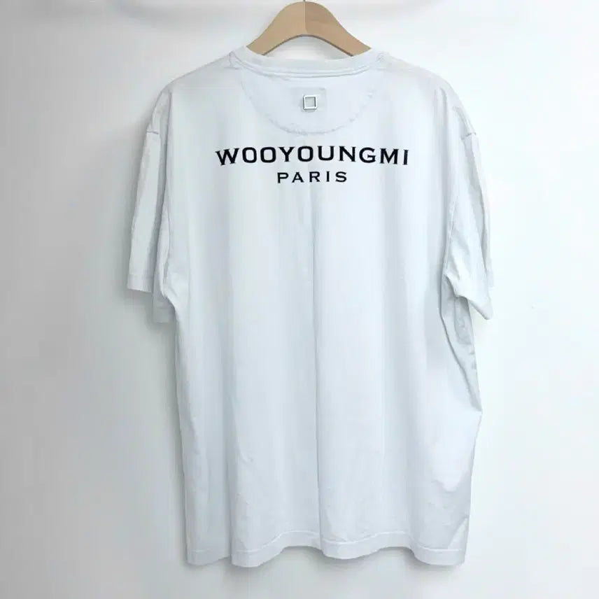 [BUNJANG] Wooyoungmi Back Logo Square Short Sleeve T-Shirt / 우영미 백로고 스퀘어 반팔