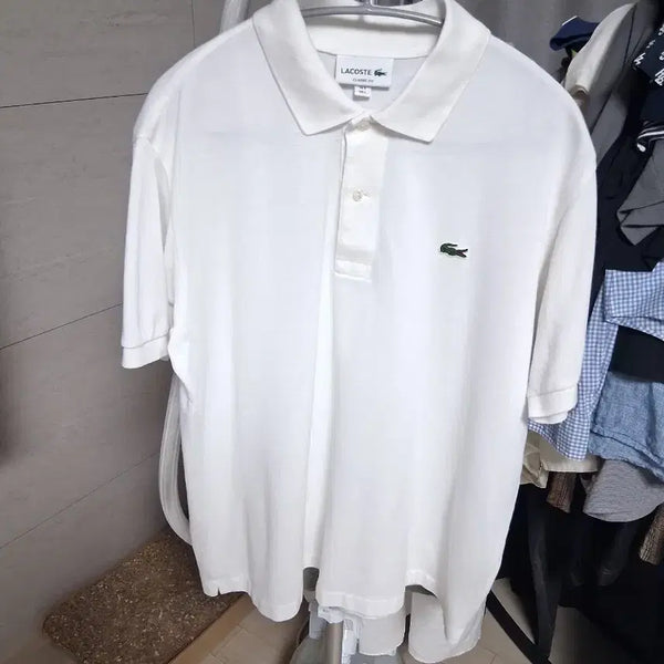 [BUNJANG] Lacoste Polo Shirt White XL / 라코스테 카라티 화이트