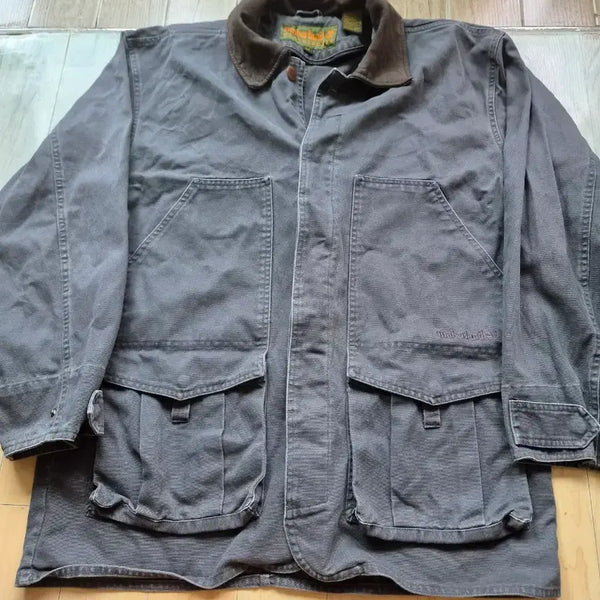 [BUNJANG] 00s Timberland Weather Gear Leather Collar Chore Work Jacket M / 00's 팀버랜드 웨더기어 레더 카라 초어 워크 자켓 M