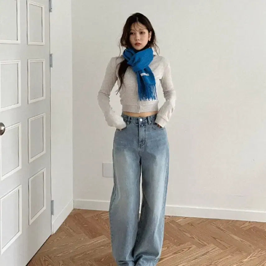 [BUNJANG] Liveary Kavy Curve Jean Wide Denim / 라이브어리 케이비 커브진 와이드 데님