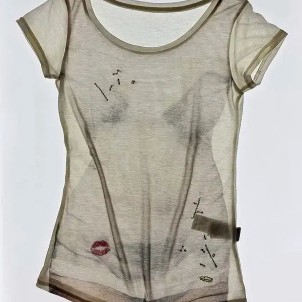 [BUNJANG] Sculptor Wet Sheer Tee White / 스컬프터 Wet Sheer Tee White