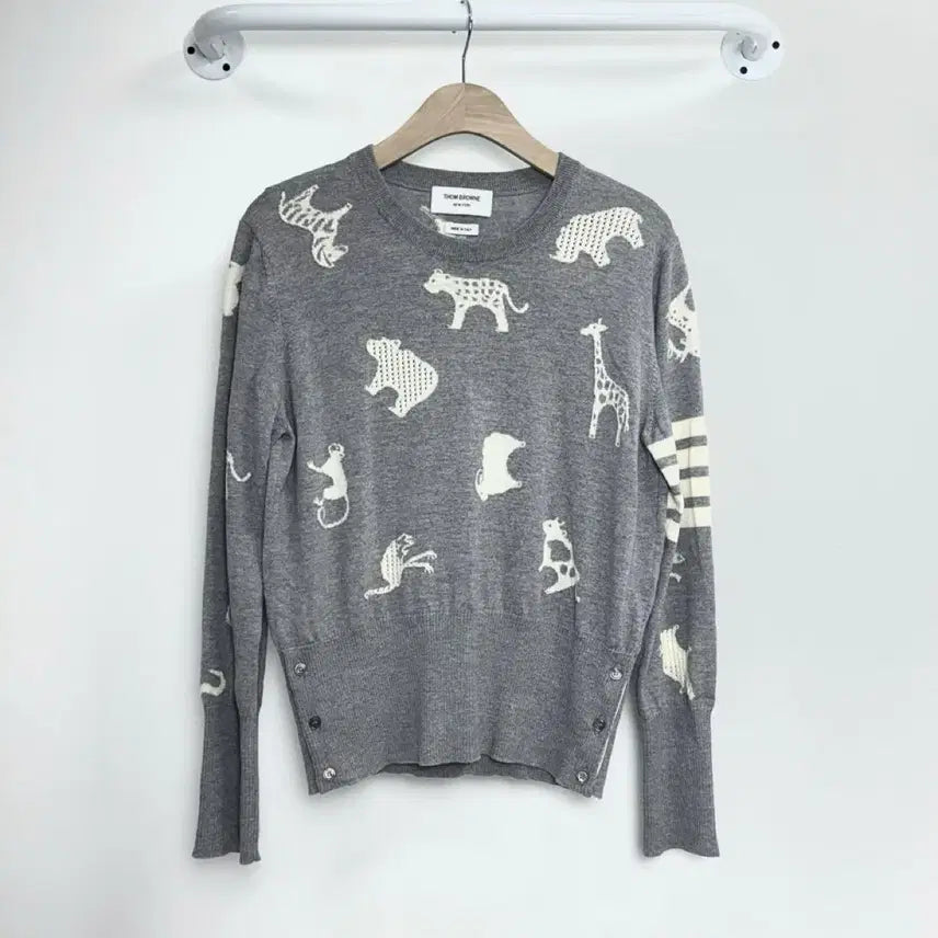 [BUNJANG] Thom Browne Intarsia Animal Knit Sweater (Size 3) / 톰브라운 인타르시아 애니멀 니트 3사이즈