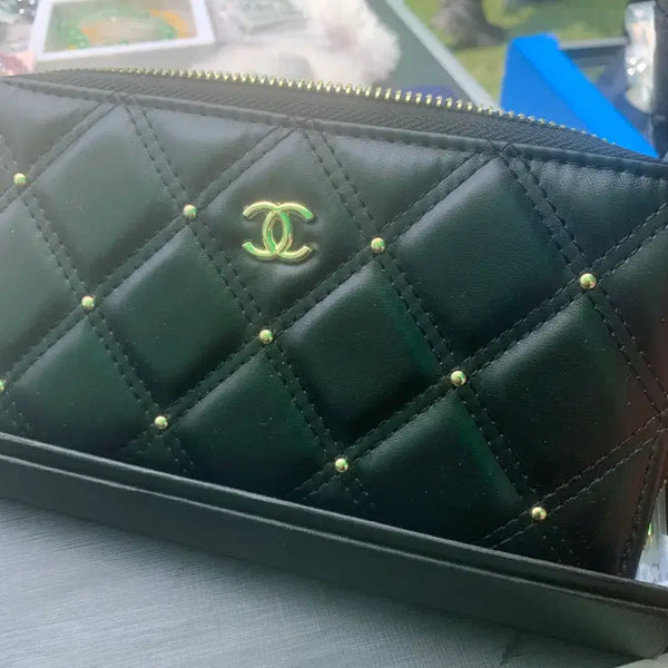 [BUNJANG] Chaneled Quilted Leather Wallet / 샤 지갑