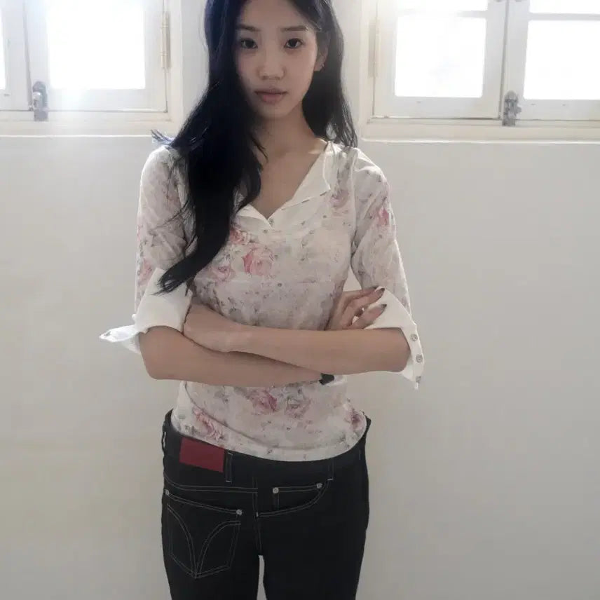 [BUNJANG] In N Yang Harmony Layered Top Rose / 인앤양인하모니 레이어드 탑 로즈
