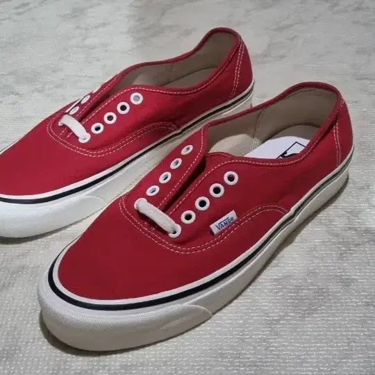 [BUNJANG] Vans Authentic 44 DX Anaheim Red Sneakers / 반스 어센틱 44 dx 애너하임 레드 270