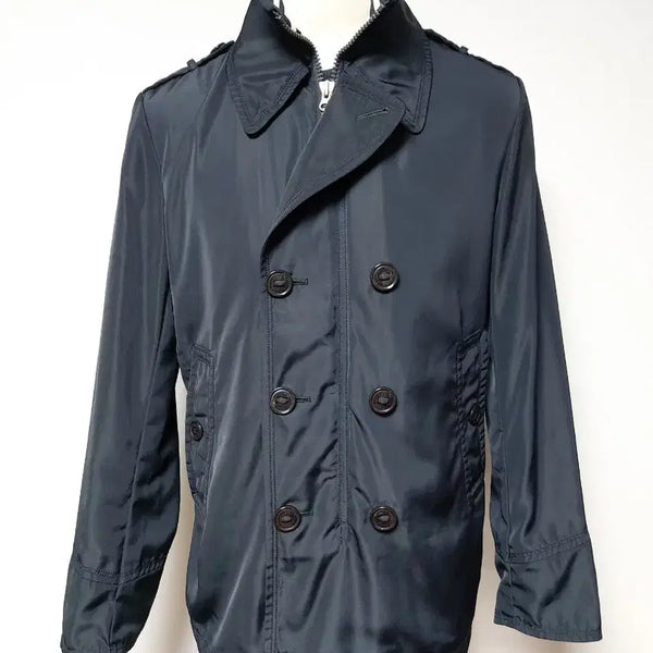 [BUNJANG] Lacoste Double-Breasted Peacoat Jacket / 라코스테 더블 브레스티드 피코트 자켓(105)