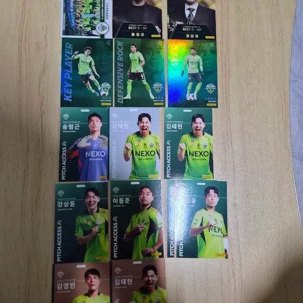 [BUNJANG] K League Panini Card Jeonbuk Hyundai Bundle Set / K리그 파니니카드 전북현대 일괄