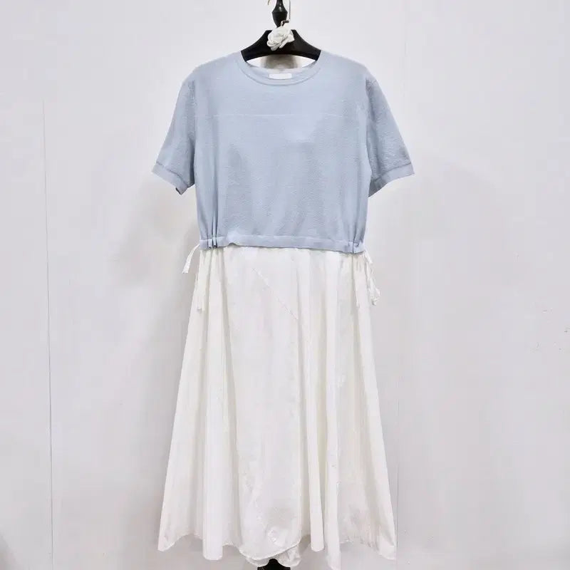 [BUNJANG] SJSJ Knit Block Dress / 한섬 SJSJ 니트 블록 원피스