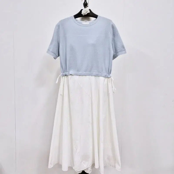 [BUNJANG] SJSJ Knit Block Dress / 한섬 SJSJ 니트 블록 원피스
