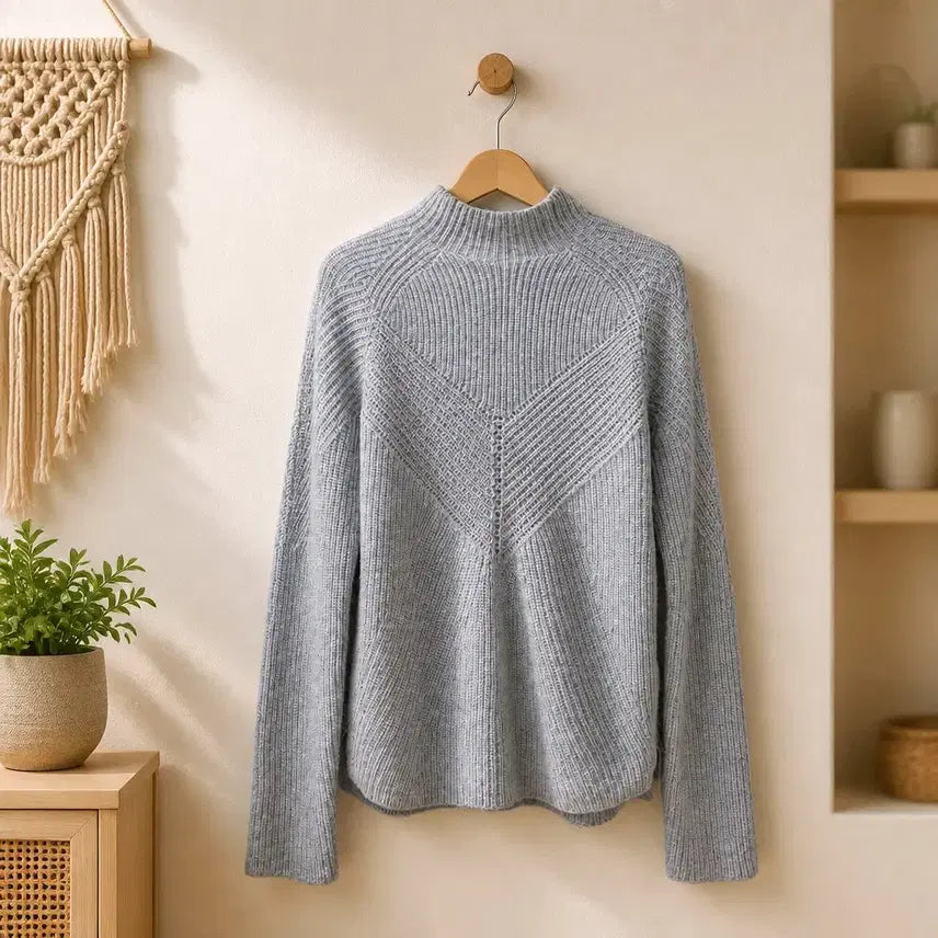 [BUNJANG] Maje 100% Cashmere High-Neck Knit Size 1 / 마쥬 MAJE 100 캐시미어 하이넥 니트 1사이즈