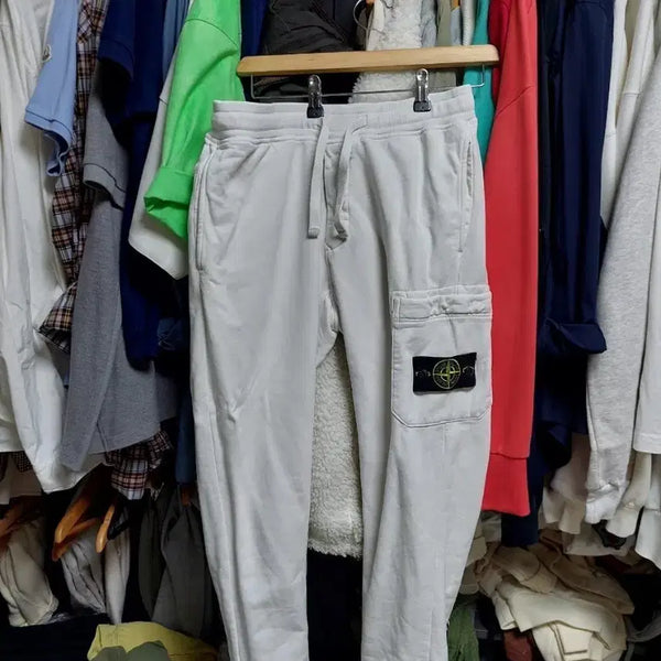 [BUNJANG] Stone Island Cargo Jogger Pants Ivory S / 스톤아일랜드 카고 조거팬츠 아이보리 s 실측 28-32 큐알정품완료