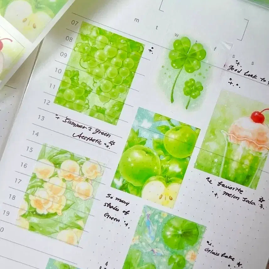 [BUNJANG] Dear Dolly Summer Green Scenery Kiss Cut Washi Tape / 띵) 디어돌리 여름의 정경 키스컷마테