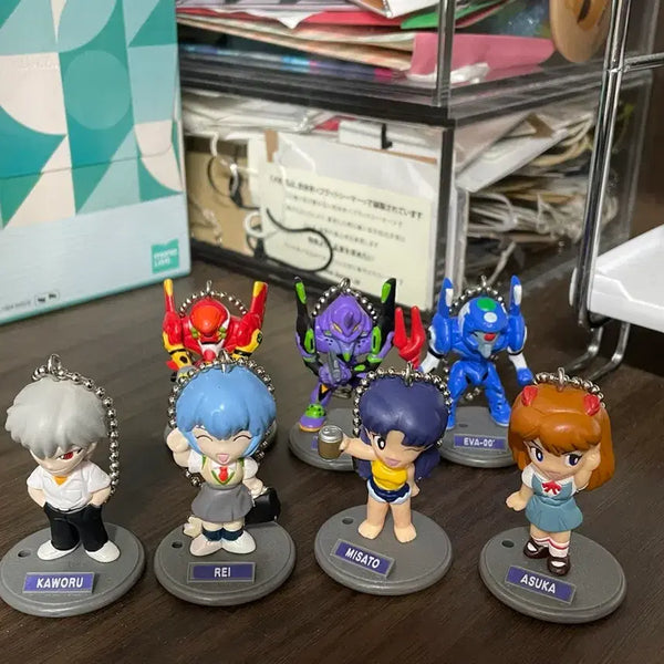 [BUNJANG] Evangelion Character Keychains: Kaworu, Rei, Misato, Asuka / 에반게리온 피규어 키링 카오루 레이 미사토 아스카