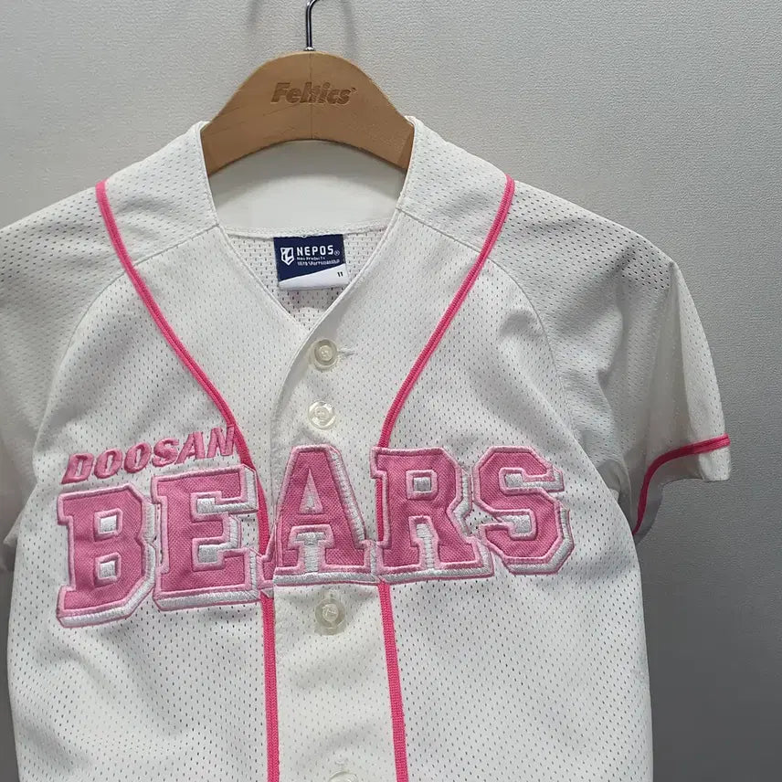 [BUNJANG] Doosan Bears Kim Jae-ho Pink Baseball Jersey - Youth Size / 두산베어스 김재호 핑크 유니폼 11세용 (가로46 세로66)