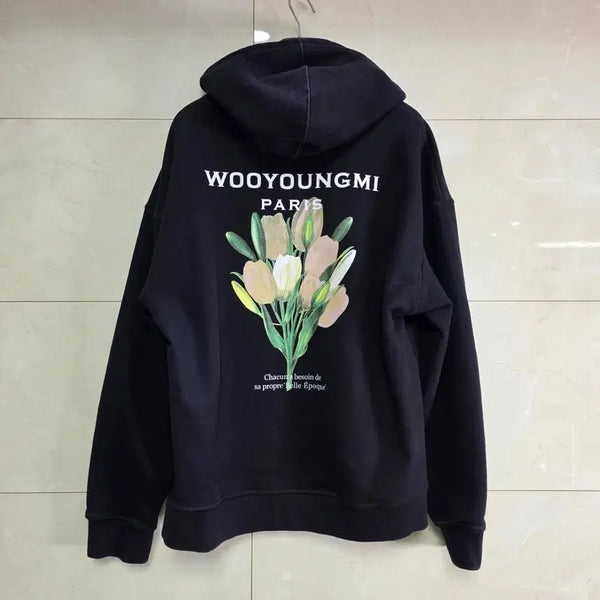 [BUNJANG] Wooyoungmi Flower Back Logo Hoodie / {클로젯}[48]우영미 플라워 백로고 후드티