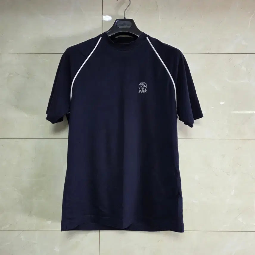 [BUNJANG] Brunello Cucinelli Crewneck Logo Short Sleeve T-Shirt - Size 46 / {클로젯}[46]브루넬로 쿠치넬리 크루넥 로고 반팔 티셔츠