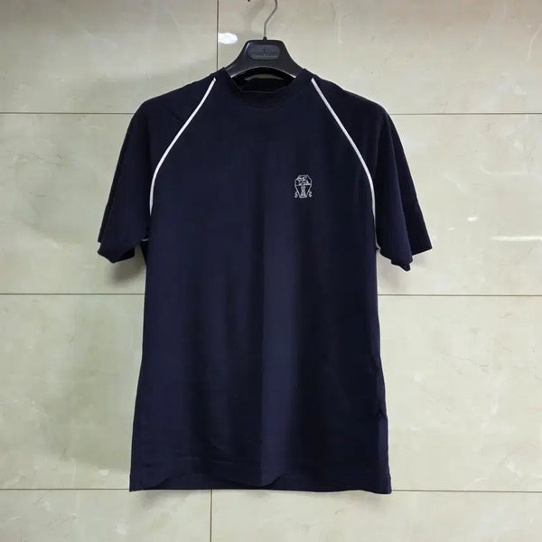 [BUNJANG] Brunello Cucinelli Crewneck Logo Short Sleeve T-Shirt - Size 46 / {클로젯}[46]브루넬로 쿠치넬리 크루넥 로고 반팔 티셔츠