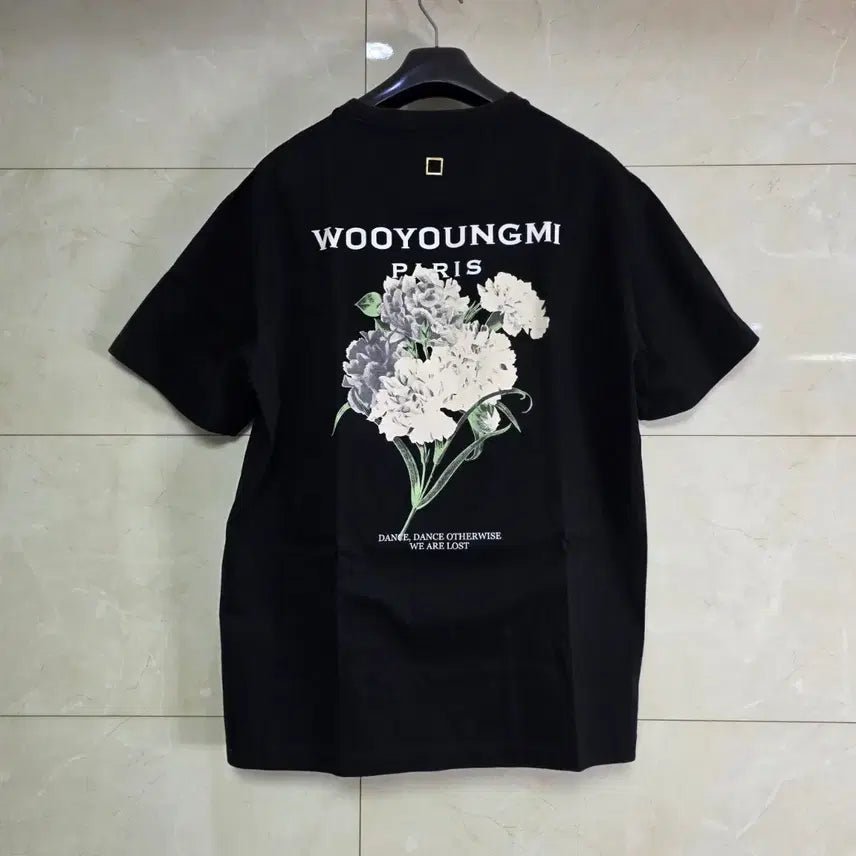 [BUNJANG] WOOYOUNGMI Flower Back Logo Short Sleeve T-Shirt (Size 48) / {클로젯}[48]우영미 플라워 백로고 반팔티