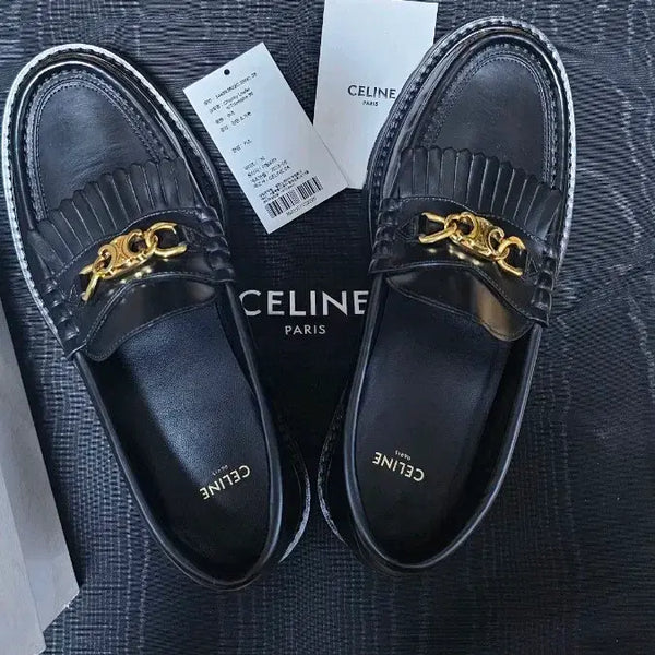 [BUNJANG] Celine Triomphe Chain Loafers Black / 셀린느 로퍼 250사이즈 블랙 (1회 2시간 미만 착용)