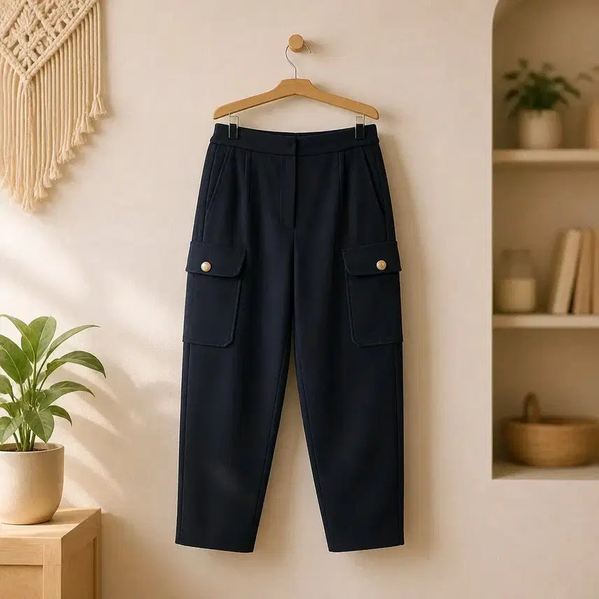 [BUNJANG] Mine 2023 Gold Button Pocket Jogger Pants / 한섬 마인 2023 골드버튼 포켓 조거 팬츠 61-90사이즈