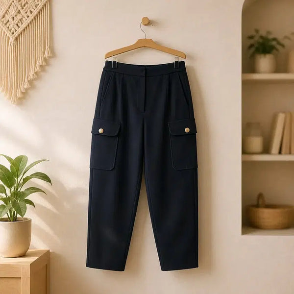 [BUNJANG] Mine 2023 Gold Button Pocket Jogger Pants / 한섬 마인 2023 골드버튼 포켓 조거 팬츠 61-90사이즈
