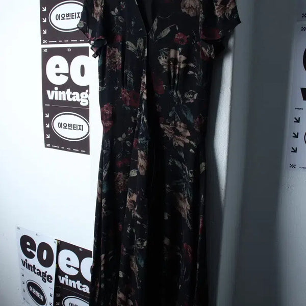 [BUNJANG] Polo Ralph Lauren Flower Print Short Sleeve T-shirt Dress / W(M) 폴로 랄프로렌 반팔 티셔츠 원피스 드레스 플라워-H34292