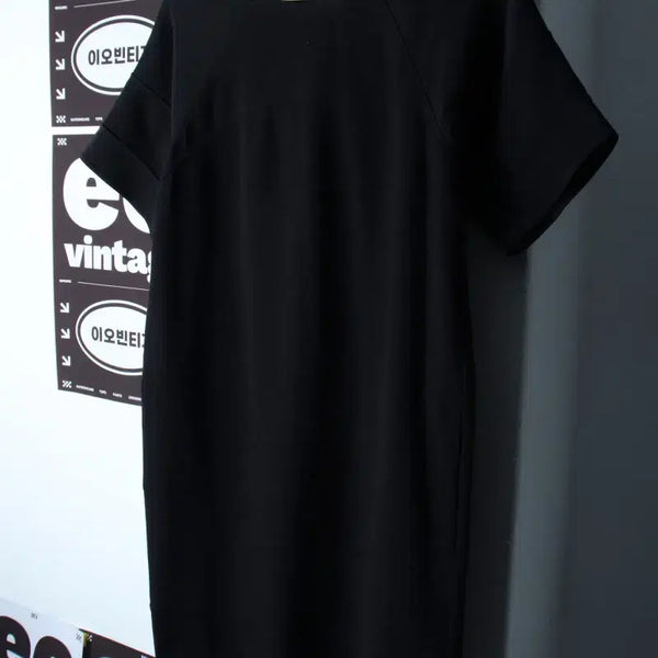 [BUNJANG] Vince Raglan Short Sleeve T-Shirt Dress Black / W(XS-S) 빈스 반팔 티셔츠 원피스 드레스 나그랑 블랙-H34295