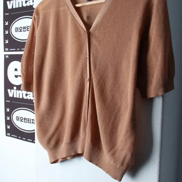 [BUNJANG] SPAO Summer Lightweight Knit Cardigan T-shirt / W(L) 스파오 반팔 티셔츠 니트가디건 경량 여름용-H34299