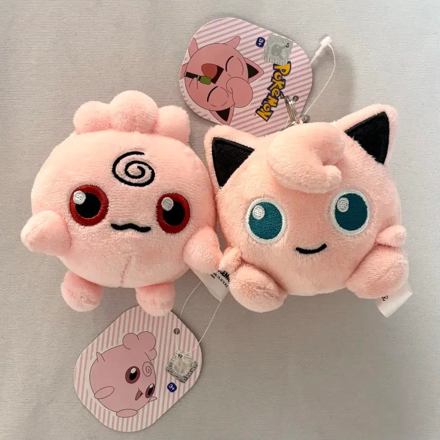 [BUNJANG] Pokemon Fuu-lin & Purin Plush Keychain Set / 일괄) 정품 포켓몬스터 푸푸린 -> 푸린 인형 키링 세트