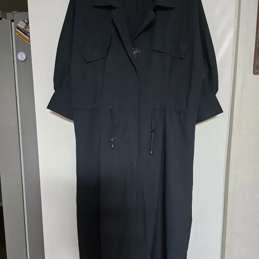 [BUNJANG] Crinkled Fit & Flare Dress (Size 55-77) / 바스락 원피스(55~77)