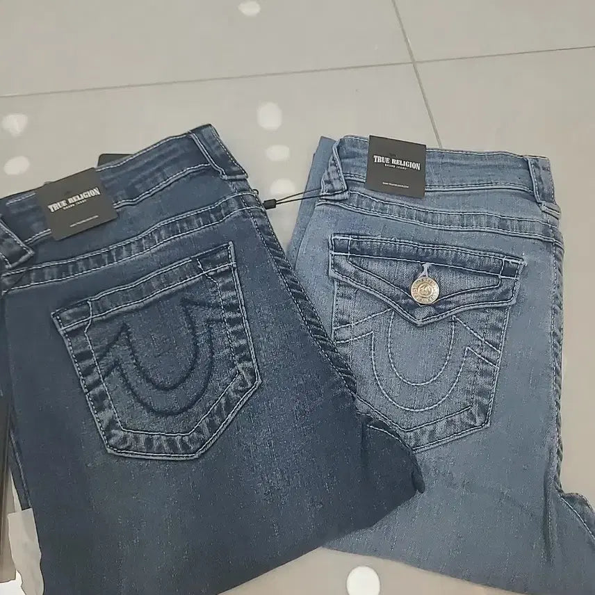 [BUNJANG] True Religion Jeans (2) Blue & Light Blue - Size 26 / 트루릴리젼 청바지 블루 / 라이트블루 26