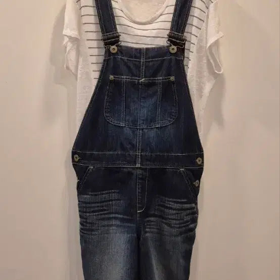 [BUNJANG] Something M Dark Wash Denim Overalls / 수입브랜드  썸씽   M  진청데님 오버롤 팬츠