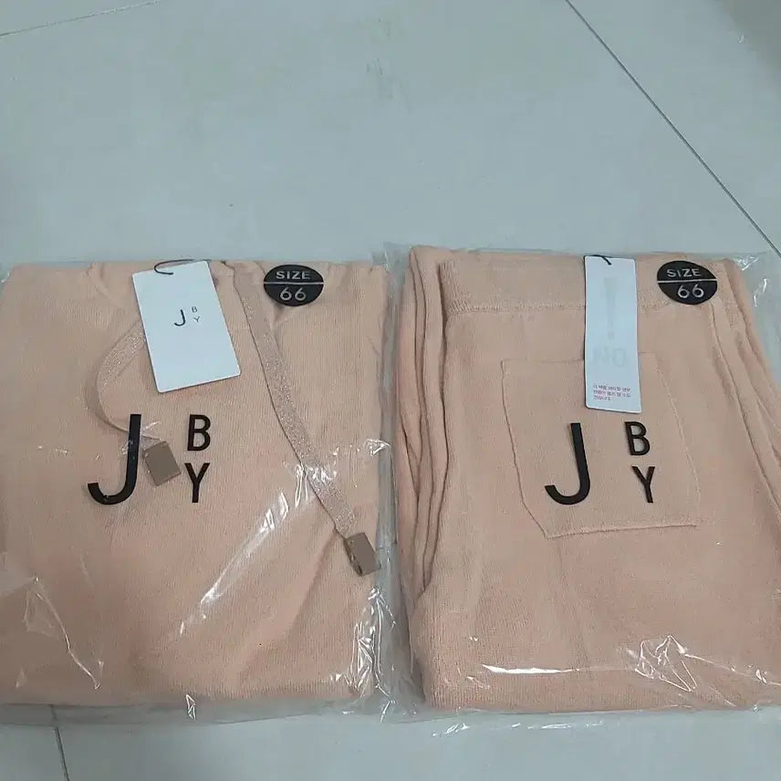 [BUNJANG] JBY Melange Pink Top & Bottom Set Size 66 / JBY 상하의 세트 멜란지 핑크 사이즈 66