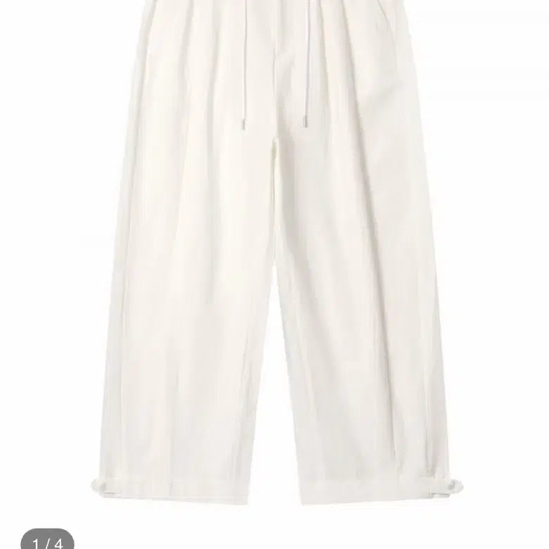 [BUNJANG] EARTH'S EARTH BALLOON PANTS UNISEX (WHITE, M) / 어스지구 벌룬 팬츠UNISEX BALLOON PANTS (WHITE) M