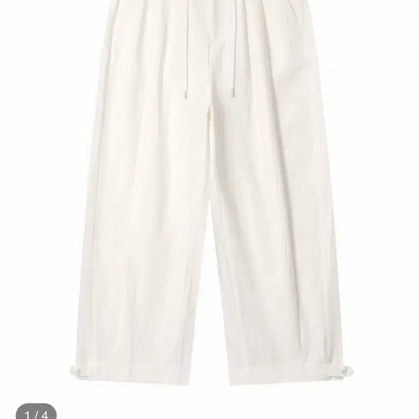 [BUNJANG] EARTH'S EARTH BALLOON PANTS UNISEX (WHITE, M) / 어스지구 벌룬 팬츠UNISEX BALLOON PANTS (WHITE) M